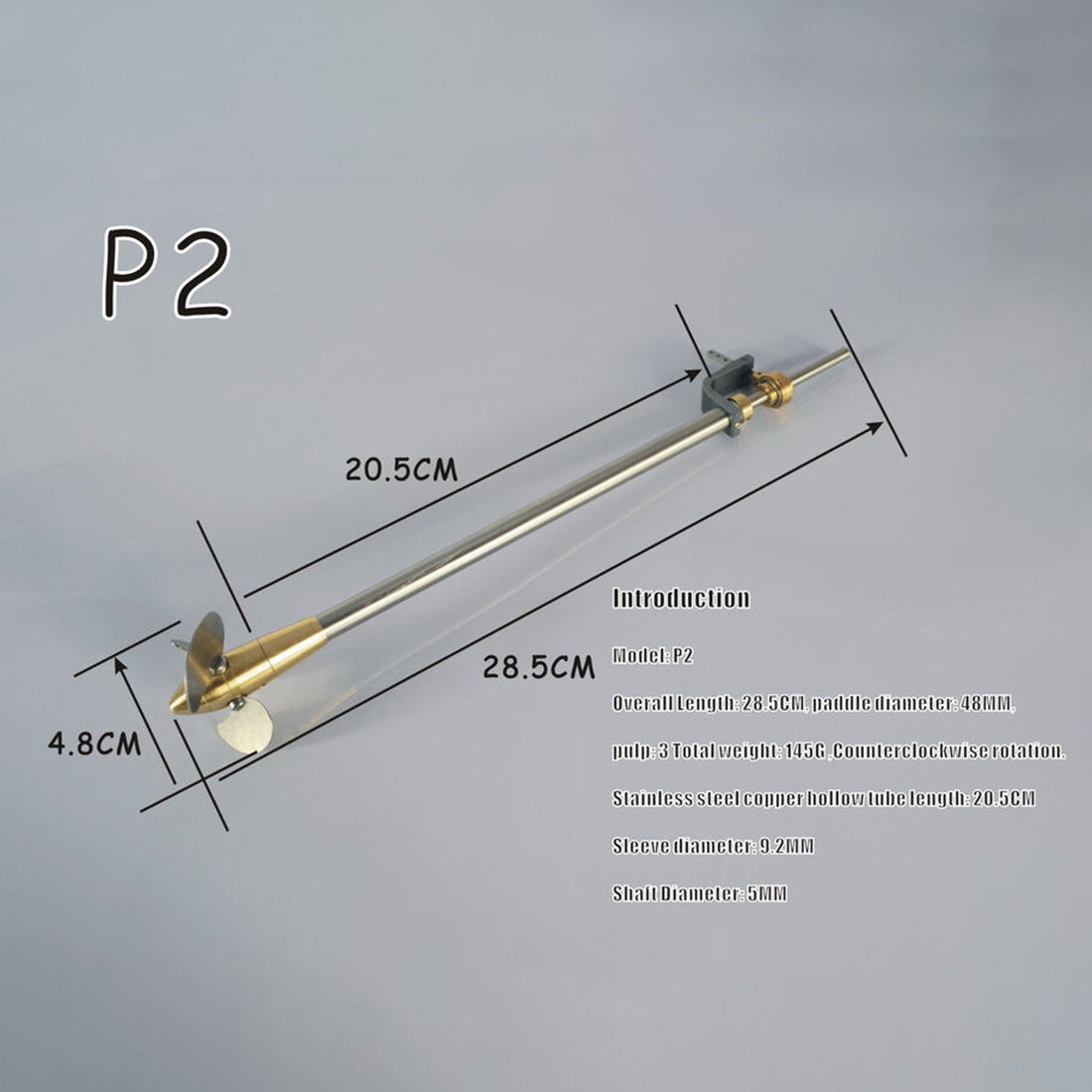 Verstellpropeller Geeignet für Vertikaldampfmaschine Horizontaldampfmaschine Modellschiff Ruder Doppellager P2