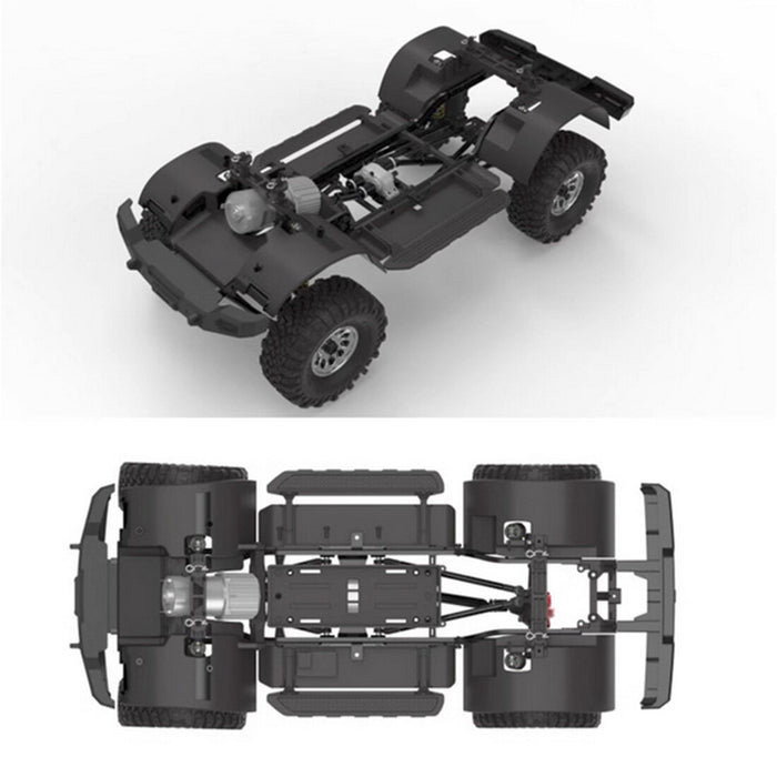 CROSSRC VR4 1/10 2.4G RC Pickup Truck Electric Climbing Car Model Vehicle Toy Set (KIT Version)