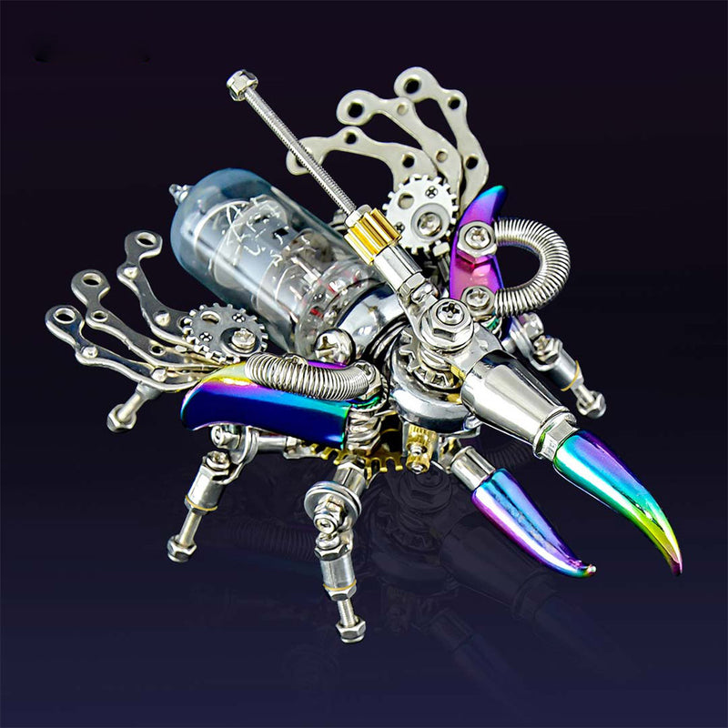 Mechanical Beetle 3D Metal DIY Insect Metal Assembly Model Colorful Parts Toy 200PCS - EngineDIY