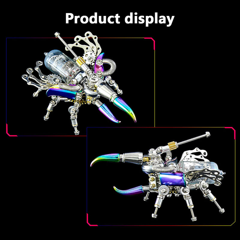Mechanical Beetle 3D Metal DIY Insect Metal Assembly Model Colorful Parts Toy 200PCS - EngineDIY