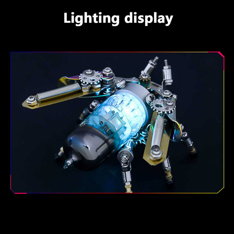 Mechanical Firefly 3D Metal DIY Insect Metal Assembly Model Colorful Parts Decoration 200PCS - EngineDIY