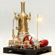 retrol se-03 working stationary mill steam engine model kit with boiler, generator and lamp stand 