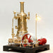 retrol se-03 working stationary mill steam engine model kit with boiler, generator and lamp stand 