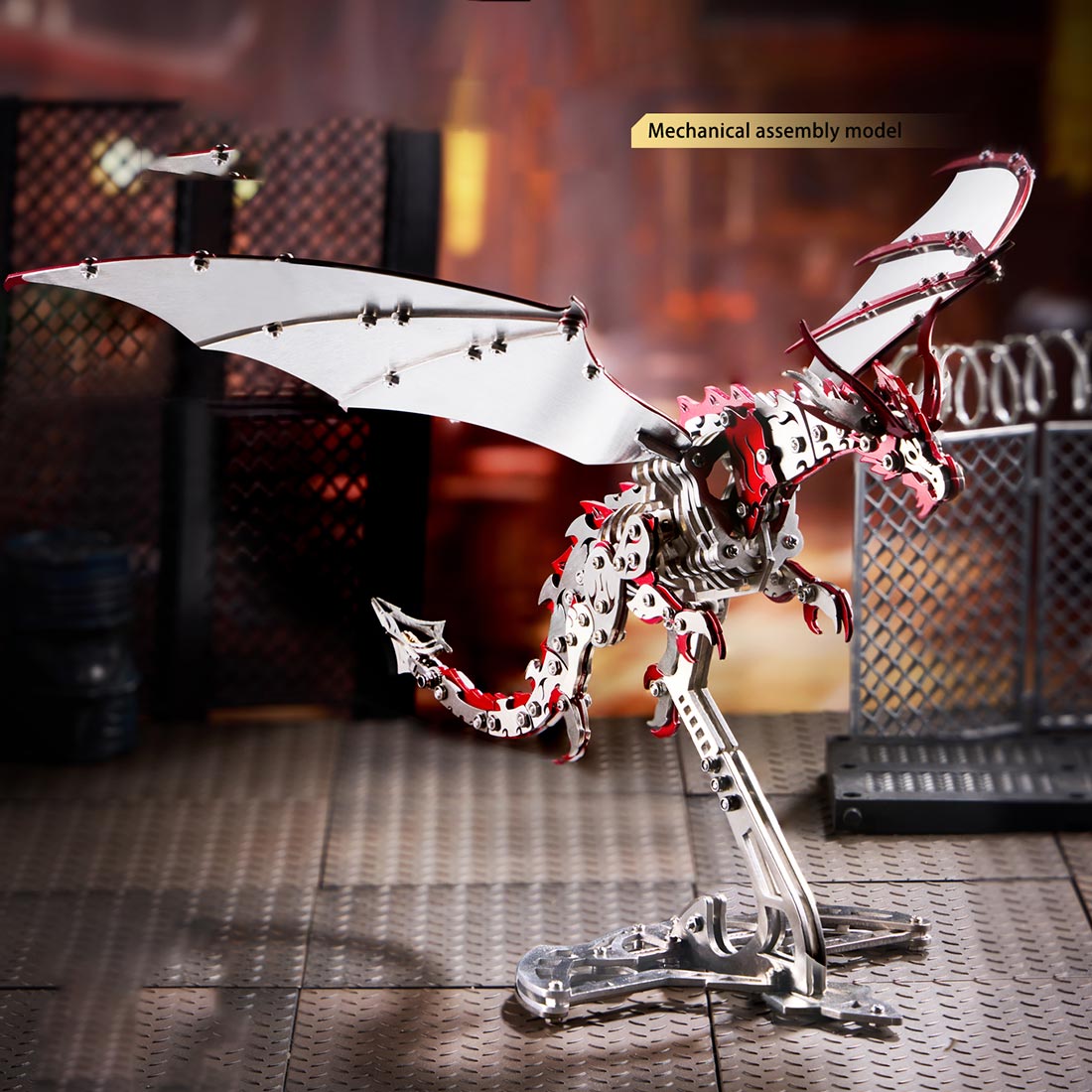 thunder pterosaur 3d metal mechanical bionic assembly model kit