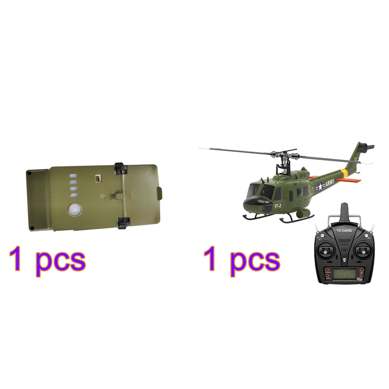 YU XIANG F07-V 1/34 Scale UH-1 Huey 2.4G 6CH Brushless Direct-Drive Flybarless RC Helicopter Model Mode 1/Mode 2 Switchable (RTF Version) - EngineDIY