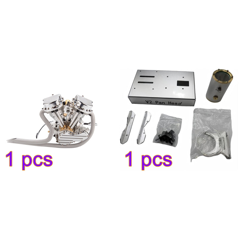 CISON FG-VT9 9cc V2 Engine V-Twin Dual Cylinder 4-Stroke Air-Cooled Gasoline Engine Motorcycle RC Engine Model - EngineDIY