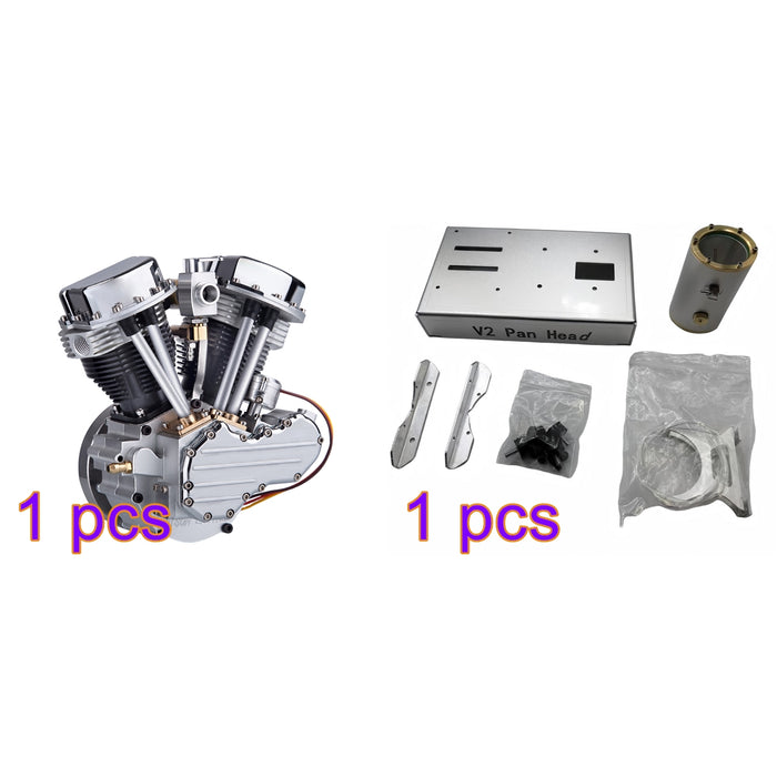 CISON FG-VT9 9cc V2 Engine V-Twin Dual Cylinder 4-Stroke Air-Cooled Gasoline Engine Motorcycle RC Engine Model