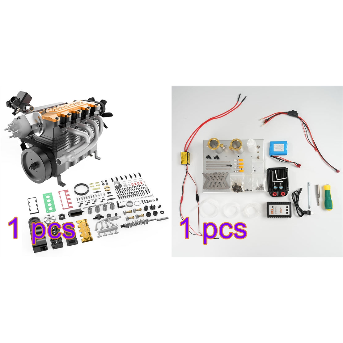 TOYAN FS-L400BGC 14CC Inline 4 Cylinder 4 Stroke OHC L4 Water-cooled Gasoline Engine Model for RC Model Car Ship Airplane - EngineDIY