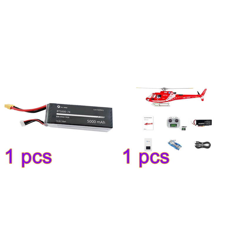 flywing as350 470 class 2.4g 6ch quik-release 3-rotor scale rc military helicopter model with ace flight controller, gps positioning & left/right-hand control (rtf version)