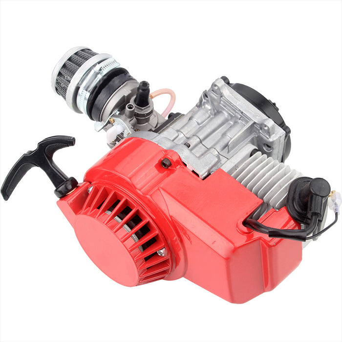 80CC Mini 2-Stroke CNC Single-Cylinder Pull-Start Gasolin Internal Combustione Engine for Beach Motorcycle Modification/Bicycle Assist