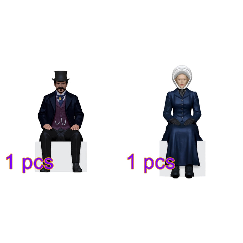 Vintage Seated Gentleman & Lady Figures for TECHING World's 1st Car Model
