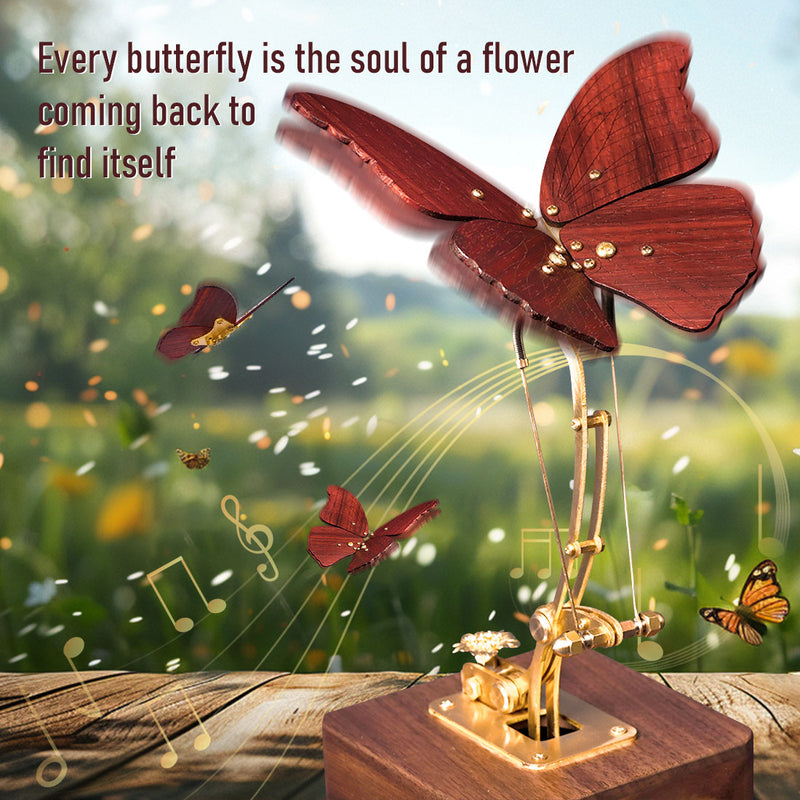 Flying Butterfly Model Kit 3D Dynamic Mechanical Crafts Kinetic Butterfly Model Kit for Kids, Teens, and Adults - EngineDIY