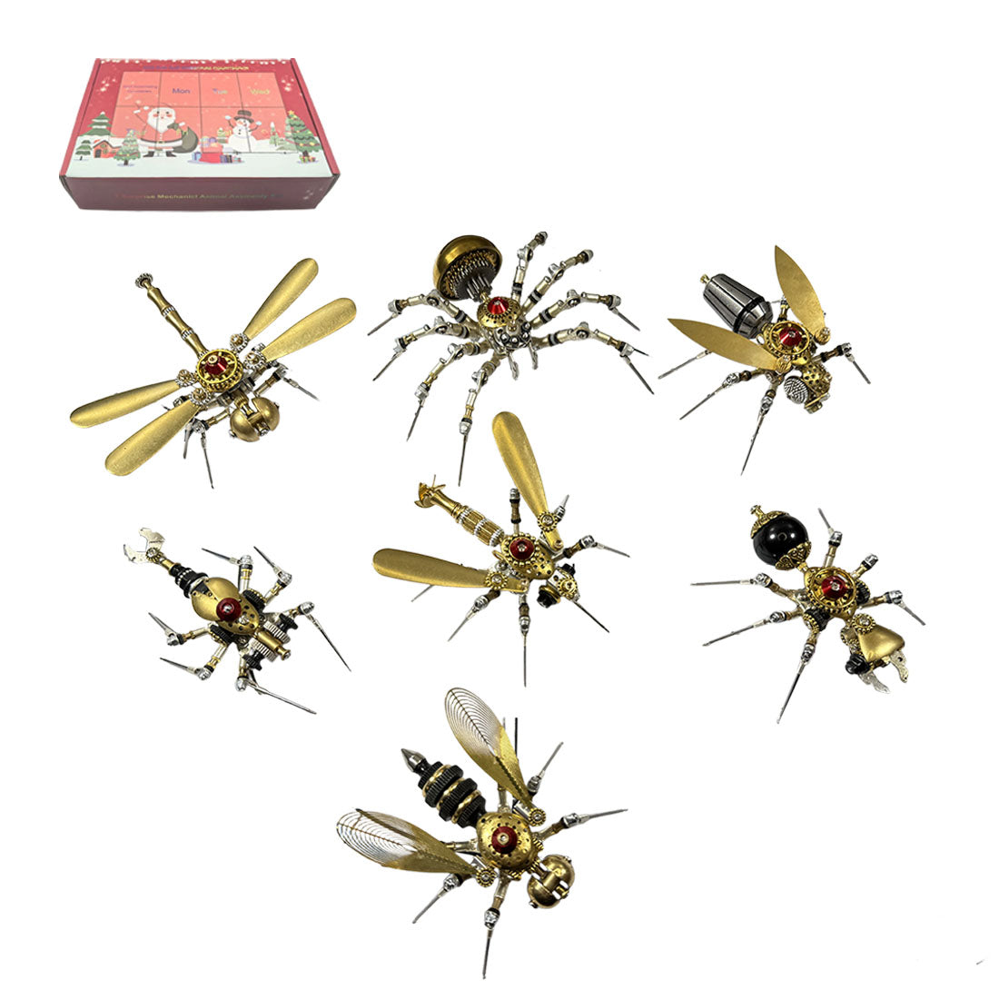 Mechanical Metal Insect Christmas Gift Set-900+PCS
