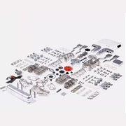 1/3 scale diy horizontal opposed 6-cylinder engine kit with operational turbocharger - electric motorized stem educational display model