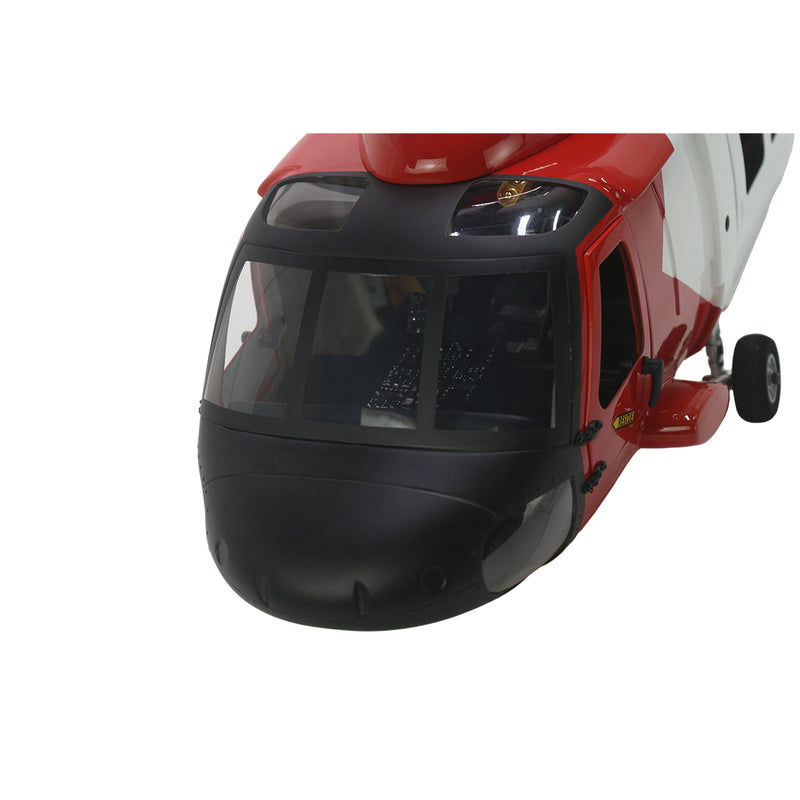 flishrc fl500 hh-60 jayhawk coast guard 500-class 2.4ghz 6ch scale rc helicopter with l7 flight controller, 4-mode gps positioning, realistic cockpit – rtf remote control helicopter