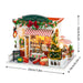 wood handcrafted miniature christmas candy house model kit
