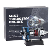 teching mini turbofan engine kit that works - diy metal electric jet engine with visible mechanics for stem education 