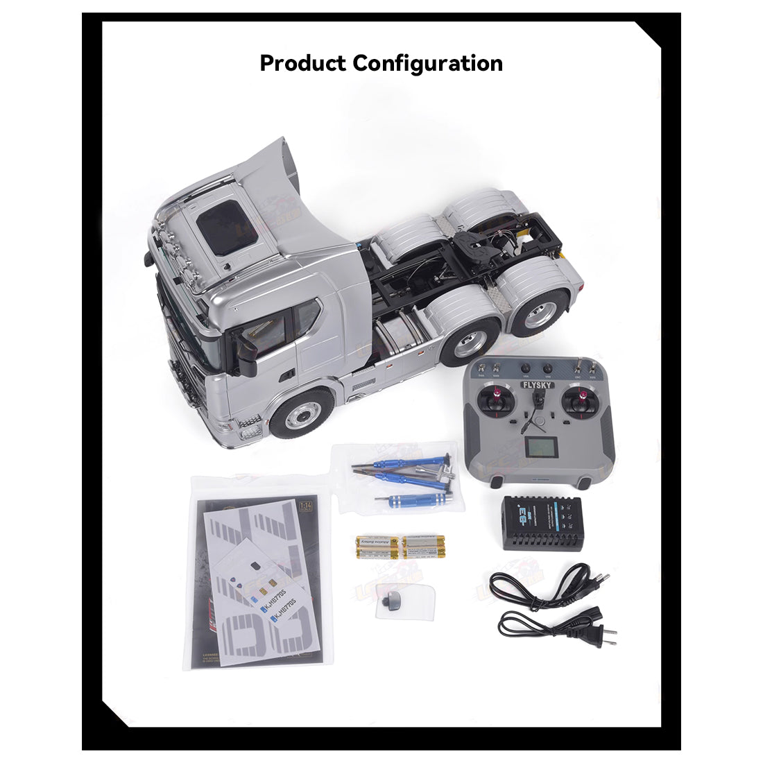 1/14 scale 2.4g 6x6 all wheel drive full-proportional rc tractor truck with 2-speed and realistic sound and lights gift for boys