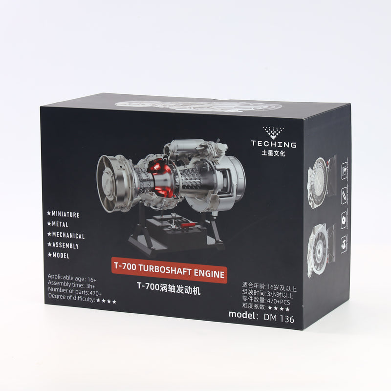 teching 1/4 scale metal simulation electric military helicopter turboshaft engine model kit