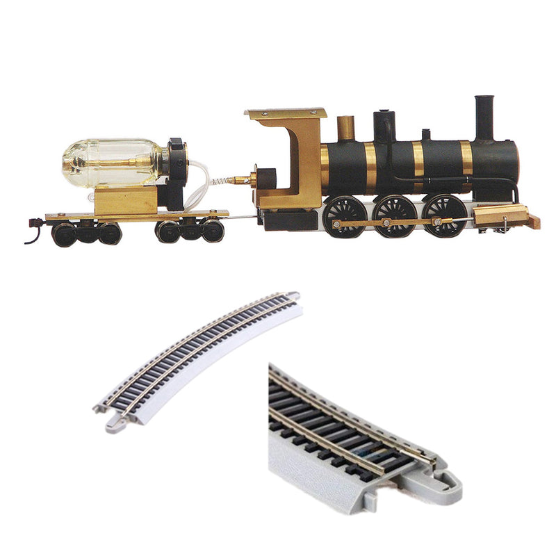 Live Steam Locomotive Model Train Engine 1:87 Ho Scale with Steam Engine Boiler Fuel Tank Track - EngineDIY
