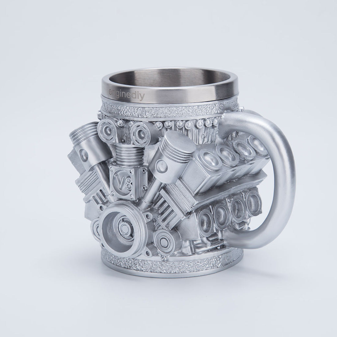 v8 engine coffee cup with stainless steel liner creative gift