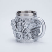 v8 engine coffee cup with stainless steel liner creative gift