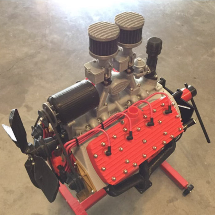 1/4 Scale Flathead V8 Engine Functional & Detachable FDM 3D Printed Engine Model Toy (Assembled Version)