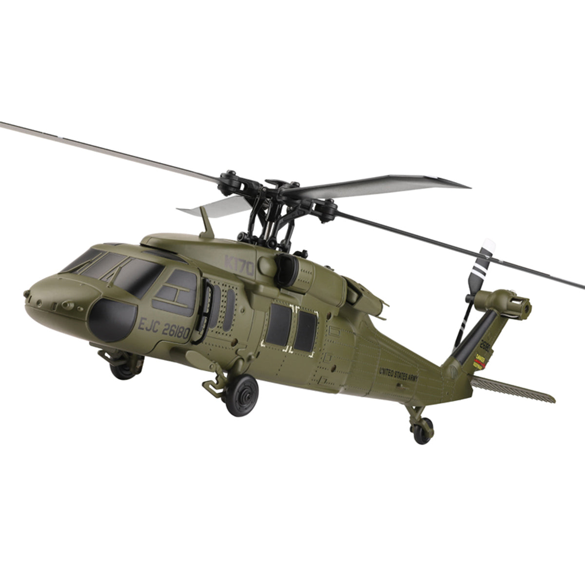 WL K170 Black Hawk UH-60L 170 Size 2.4G 4CH Flybarless RC Helicopter with Adjustable Left and right Hand Throttle (RTF Version)
