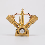 rw-v2 mini v-shape double cylinder steam engine model