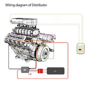 V8 Engine Distributor + Wire Set for TOYAN × HOWIN FS-V800G Engine Model - EngineDIY