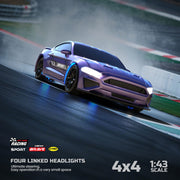1/43 scale 2.4g full-proportional mini electric rc drift racing car model with led lights