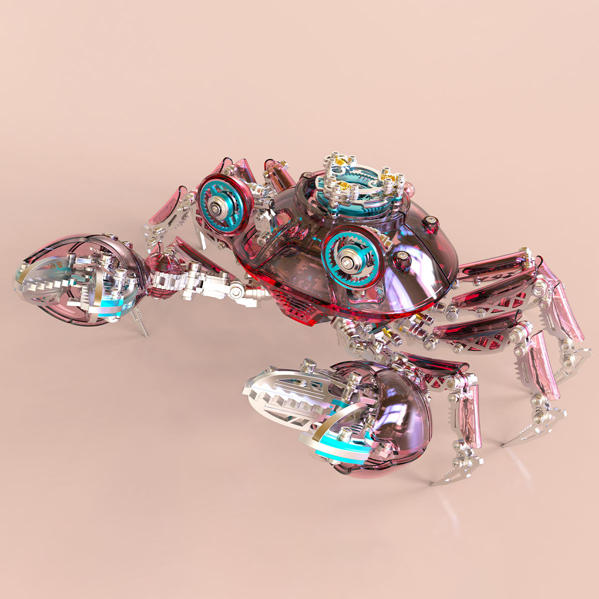 3d metal mechanical crab assembly model kit 
