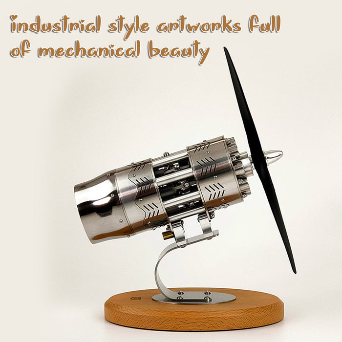 16-Cylinder Swash Plate Stirling Engine Model Aircraft Mechanical Engine Artwork Toy Gift