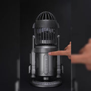 rocket-style desktop fan with dual mist spray &amp; rgb lights - ultra-quiet tech decor for office