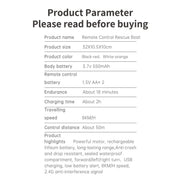 1/32 scale 2.4g 8km/h rc rescue boat model rtr version