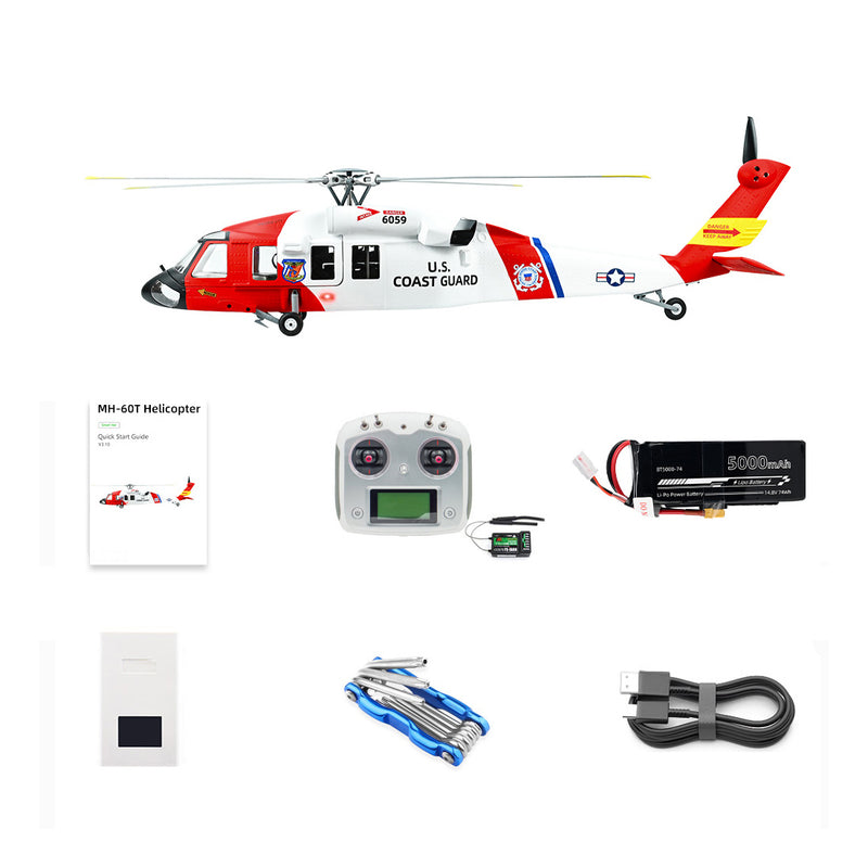 FLYWING MH-60T 2.4G 6CH 470-Class Quick-Release 4-Rotor Scale RC Military Helicopter Model with ACE Flight Controller, GPS Positioning & Left/Right-Hand Control - EngineDIY