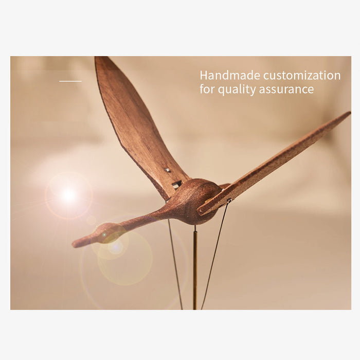 wooden flying swan music box dynamic model