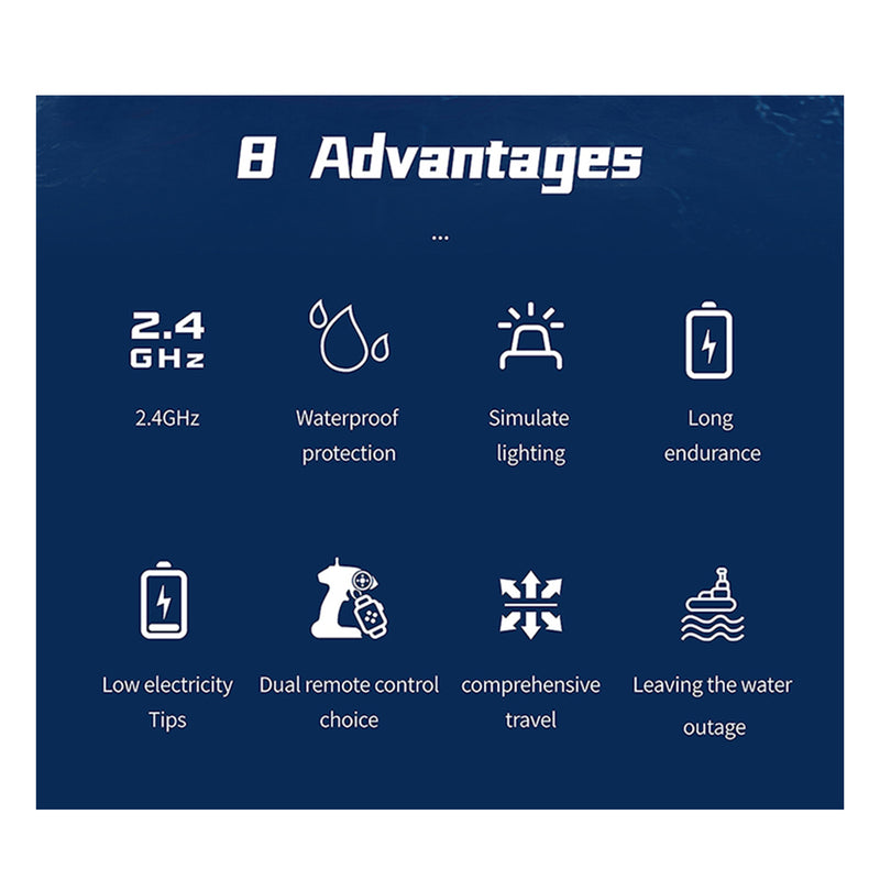 lhd-881 1/390 2.4g rc electric high-frequency twin-engine battleship model