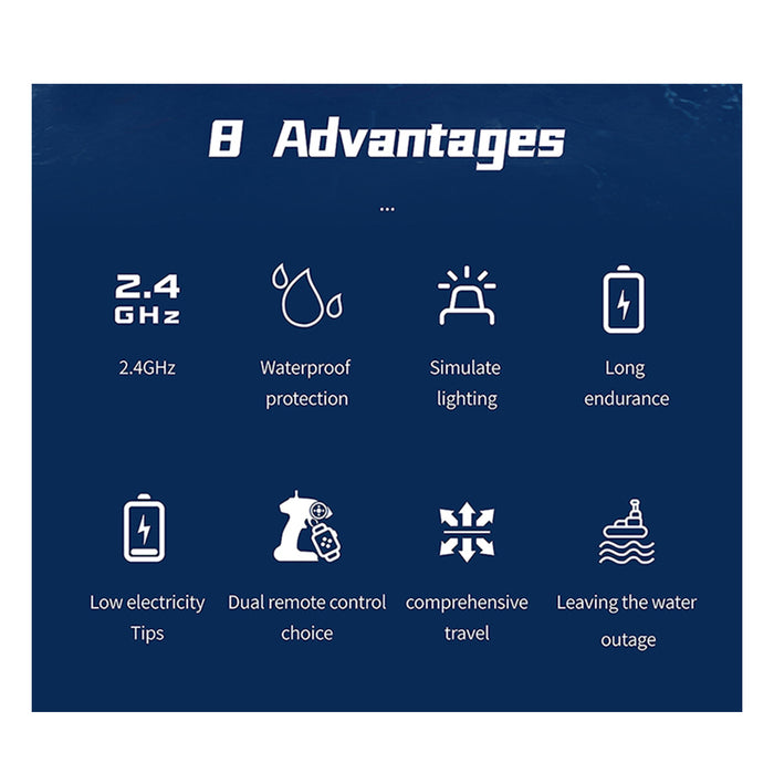 lhd-881 1/390 2.4g rc electric high-frequency twin-engine battleship model