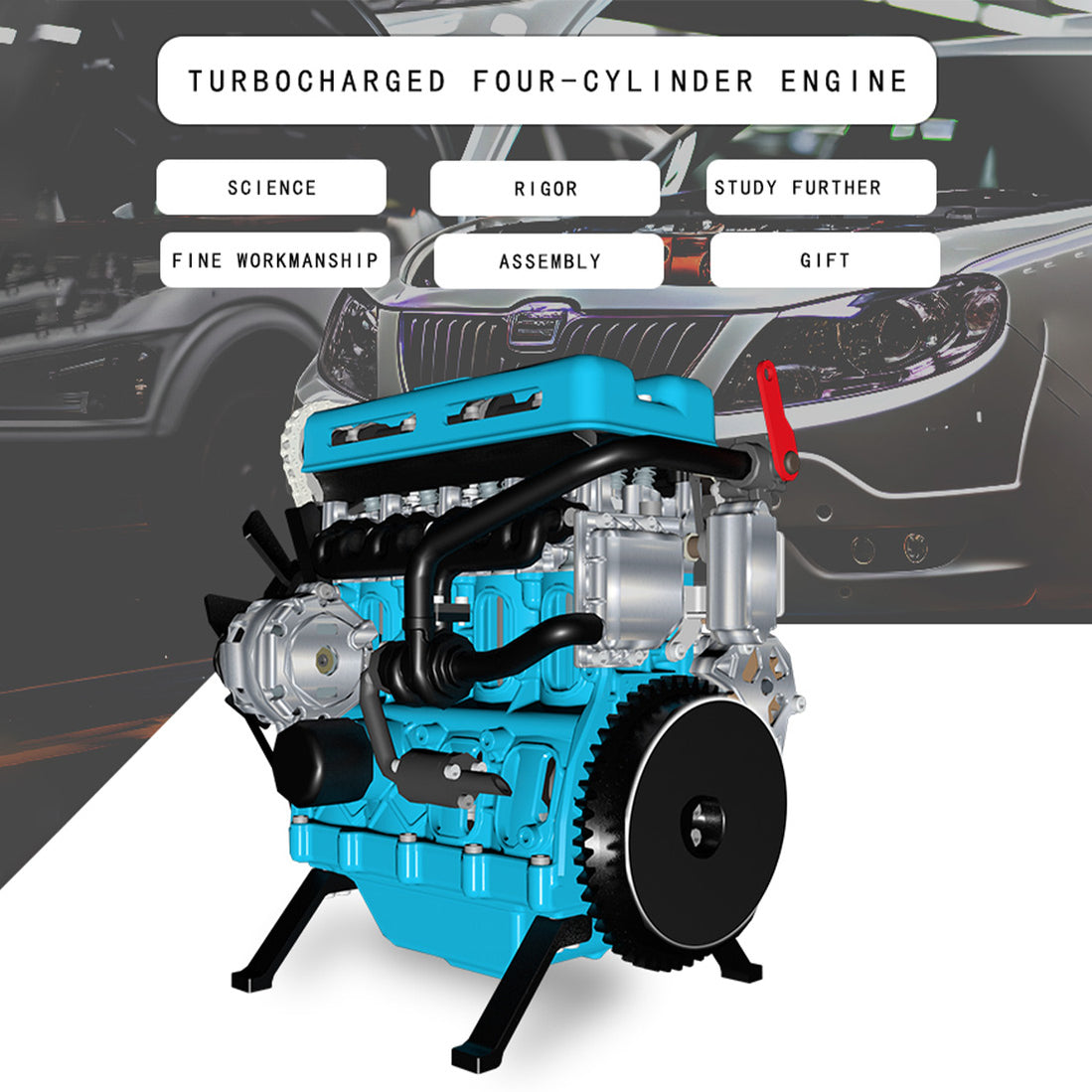 TECHING L4 Engine Model Kit that Works | Build Your Own Engine - EngineDIY