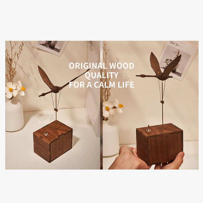 wooden flying swan music box dynamic model