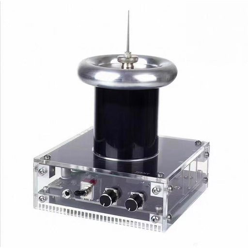 glow coil high voltage ion experiment, desktop electric display with audio input