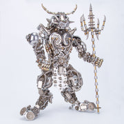 3D Bull-Headed Man DIY Mechanical Punk Demon Surrealistic Creature Metal Assembly Model Creative Ornament - EngineDIY