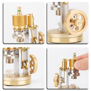ENJOMOR Ringbom J01 Stirling Engine Miniature Free-piston Hot Air External Combustion Engine Model (Kit Version) - EngineDIY
