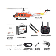 yu xiang f07h uh-1 huey rc helicopter 1/34 scale 8ch brushless flybarless gps rtf with altitude hold & one-key figure 8 flight