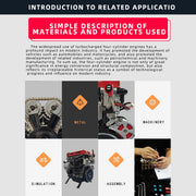 TECHING L4 Engine Model Kit that Works - Build Your Own Engine - Full Metal 4 Cylinder Car Engine Kit Car Engine Model Upgraded Version - EngineDIY