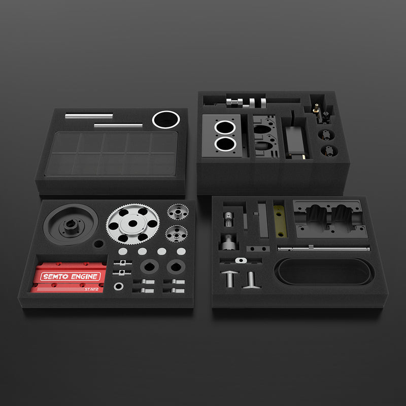 SEMTO ENGINE ST-NF2 7,0 куб.см Мини-рядный двухцилиндровый четырехтактный нитродвигатель внутреннего сгорания с воздушным охлаждением, комплект модели