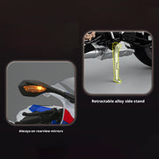 1/6 alloy s1000rr rc motorcycle model with remote control, ignition, sound, led lights & exhaust spray