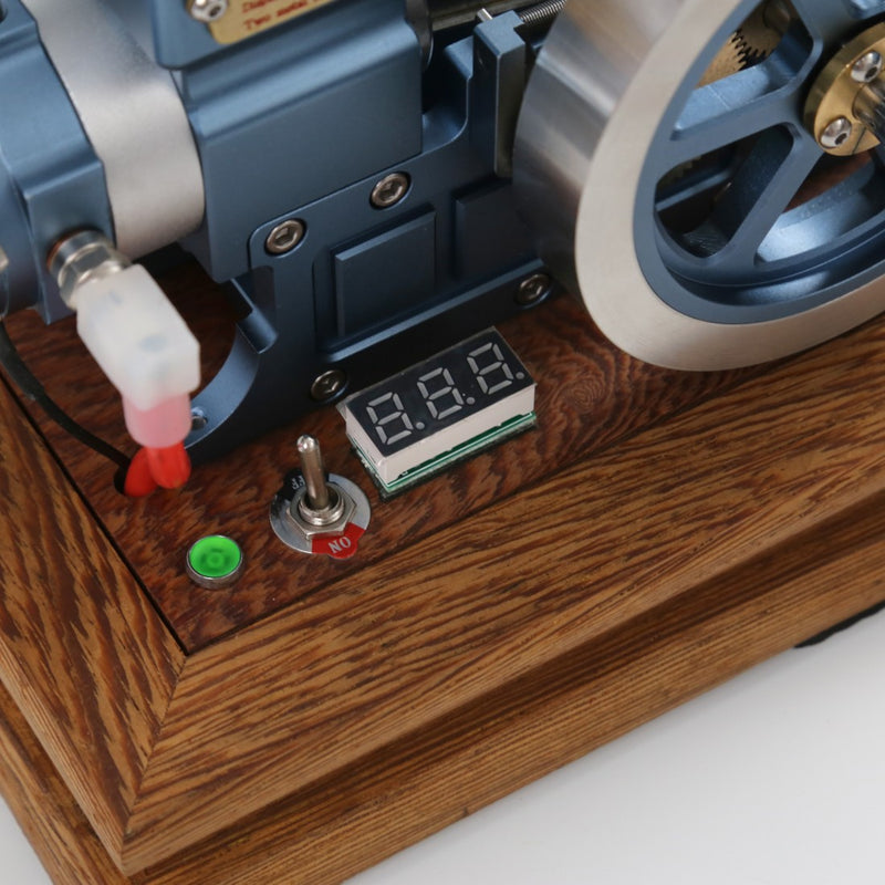 ENJOMOR Antique Working 4-Stroke Internal Combustion Gas Engine Model Horizontal Stationary Engine with Evaporative Water Cooling System