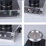 glow coil high voltage ion experiment, desktop electric display with audio input